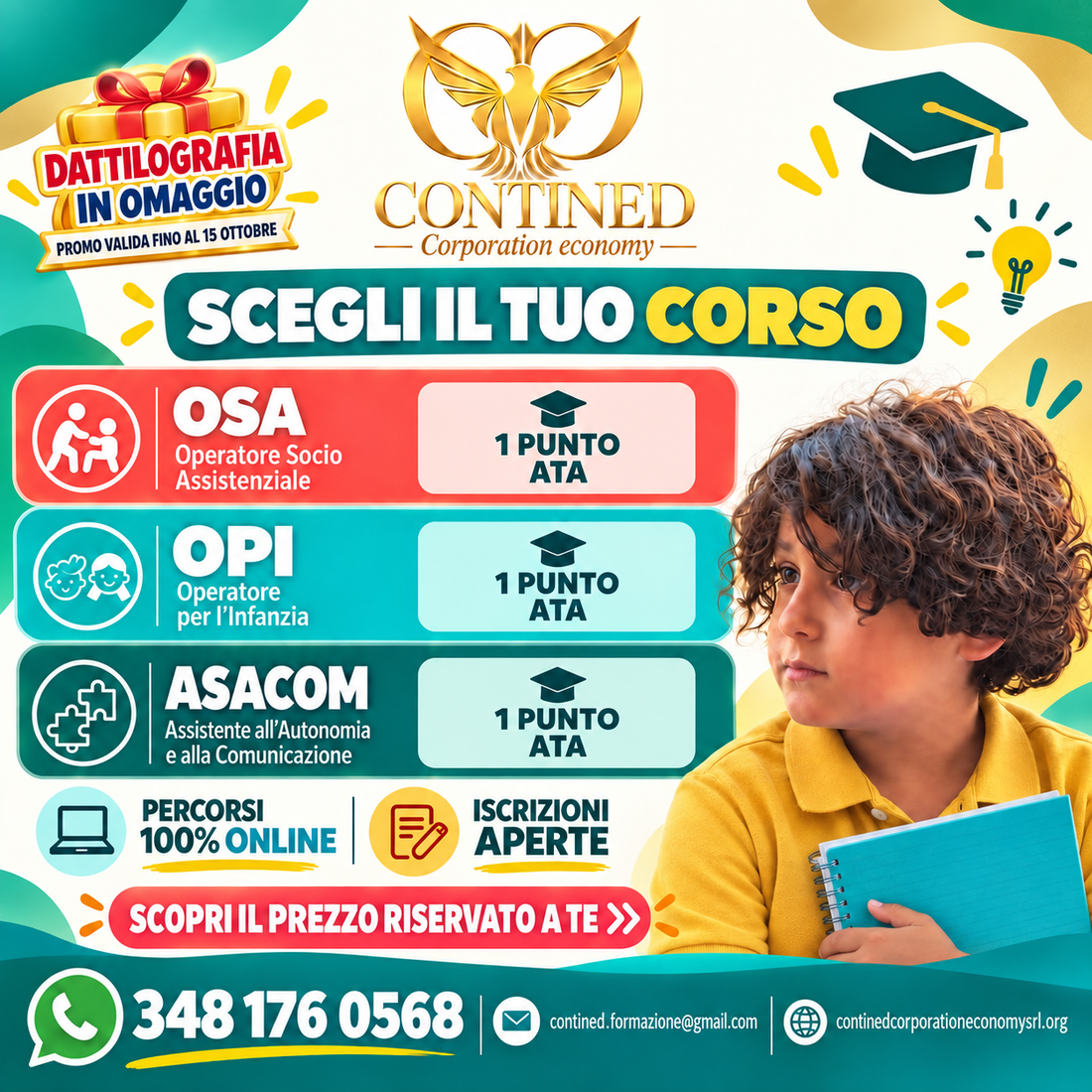 Corsi OSA, OPI e ASACOM online: qualifiche professionali e punteggio ATA