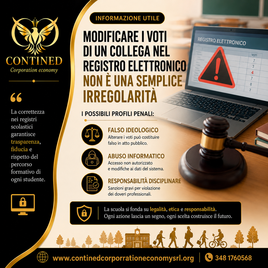 Registro elettronico: modificare i voti di un collega può avere conseguenze disciplinari e penali