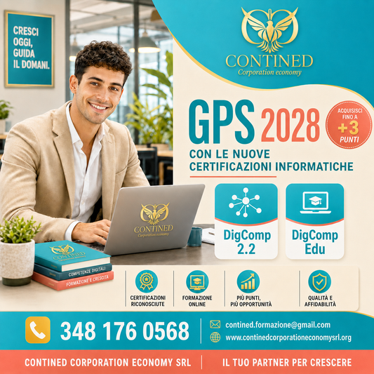 GPS 2026–2028: DigComp 2.2 e DigCompEdu fino a 3 punti