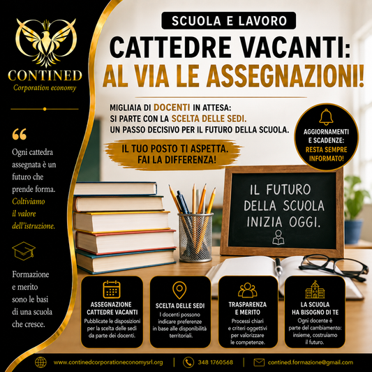 Cattedre vacanti 2026: al via le assegnazioni, ecco come funziona la scelta delle sedi