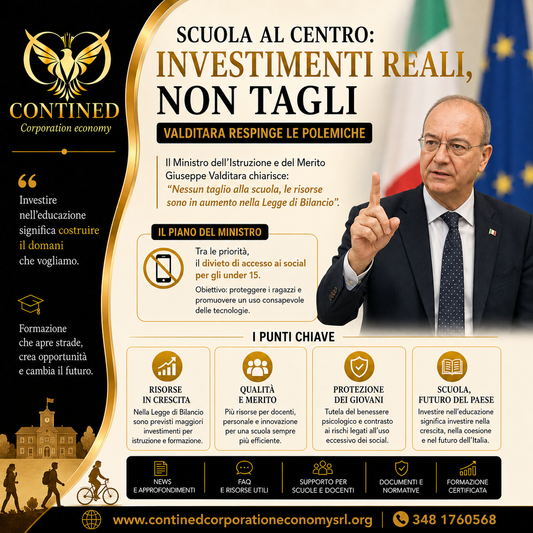 Valditara: nessun taglio alla scuola, aumentano gli investimenti e allo studio il divieto dei social agli under 15