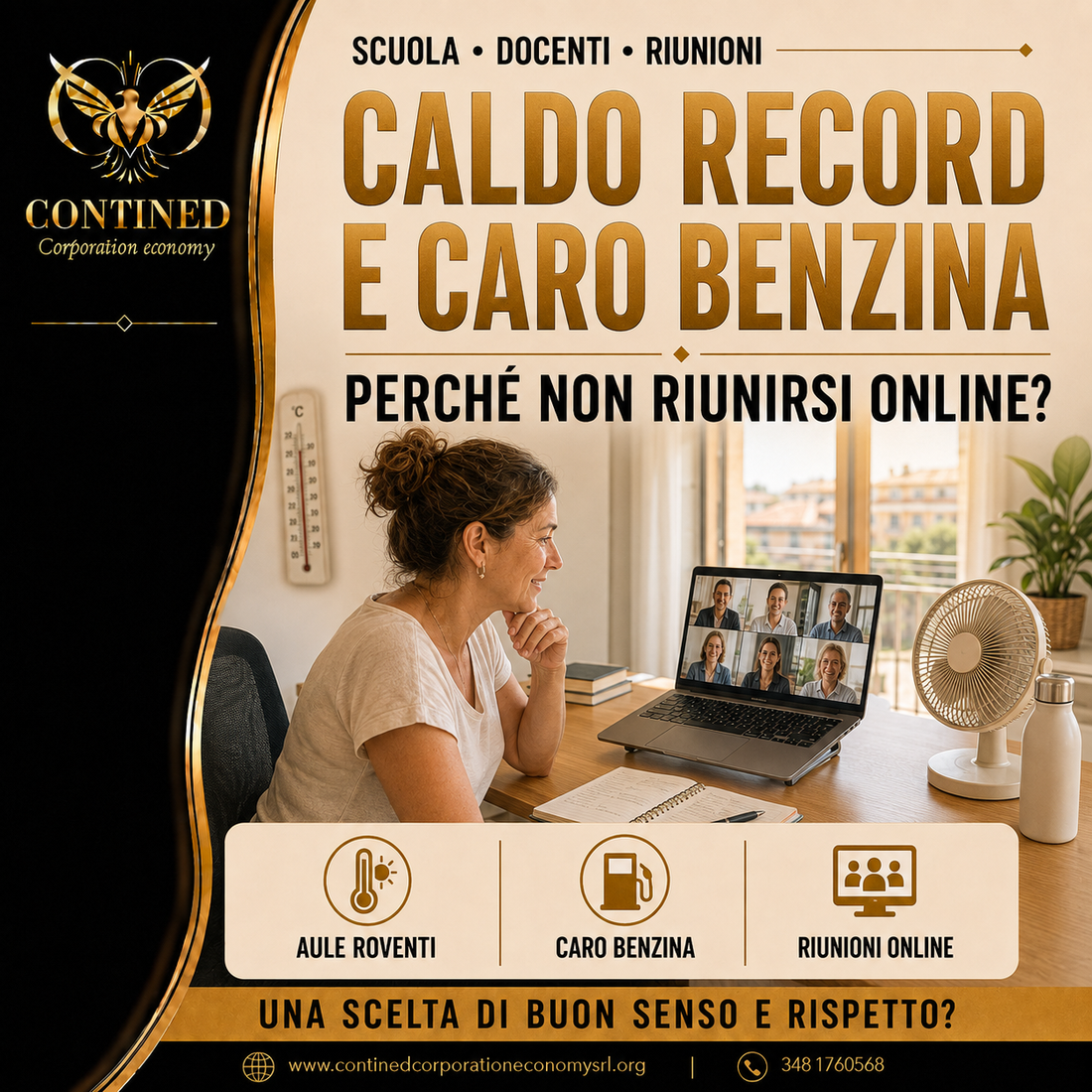 Caldo record e caro benzina: riunioni online per tutelare i docenti?