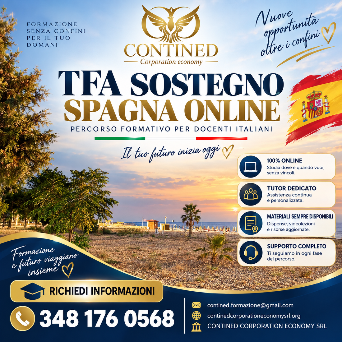 TFA Sostegno Spagna online – percorso formativo per docenti con assistenza CONTINED Corporation Economy