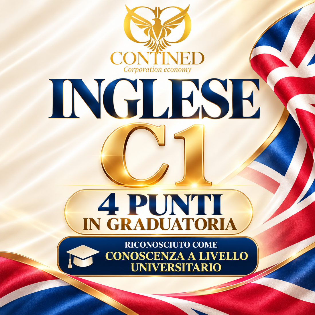 Certificazione Inglese C1 – 4 punti nelle Graduatorie GPS – Contined Corporation Economy