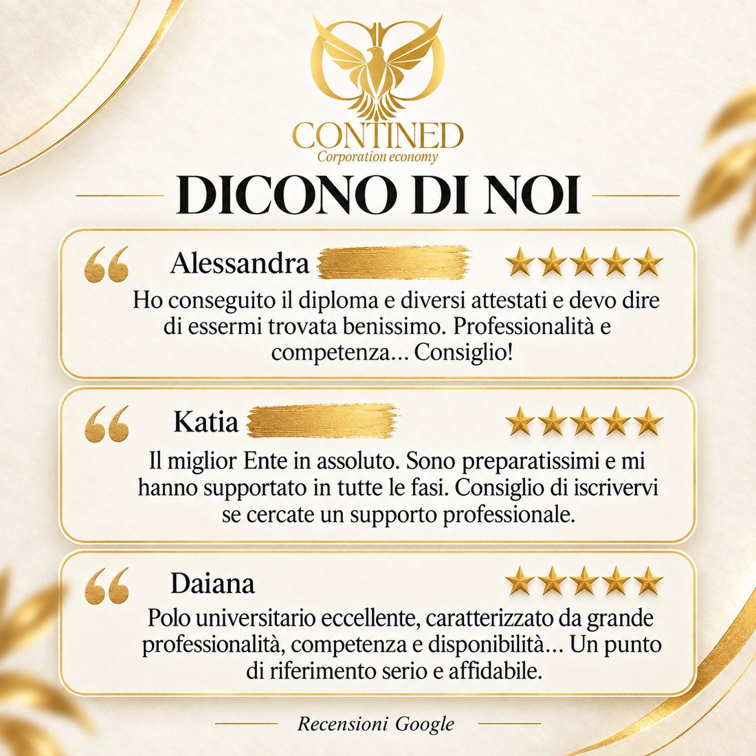 Dicono di noi: le recensioni dei nostri studenti