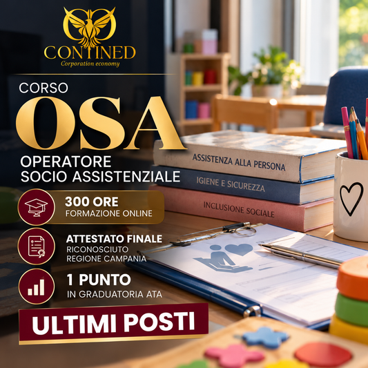 Corso OSA Online – Operatore Socio Assistenziale | 300 Ore – Regione Campania