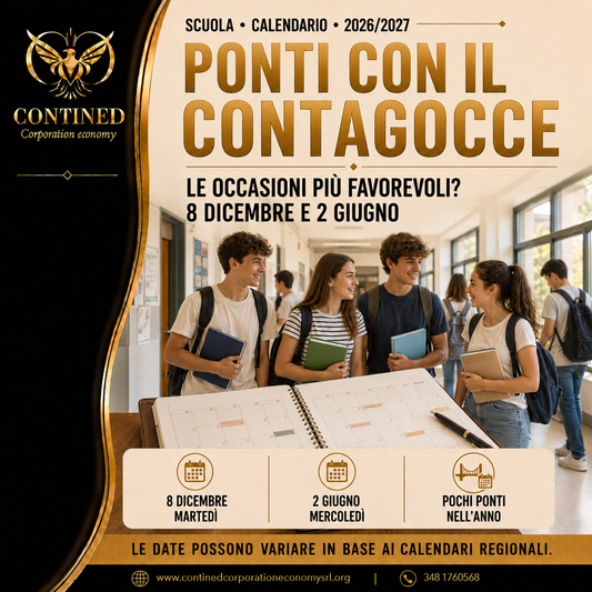 Calendario scolastico 2026/2027: ponti con il contagocce