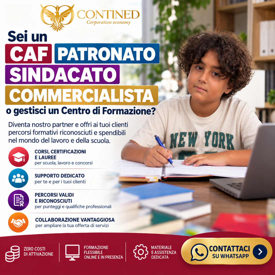 Diventa Partner CONTINED | CAF, Patronati e Formazione
