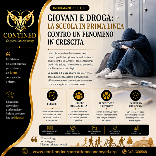 Droga tra i giovani, cresce l’allarme: la scuola rafforza prevenzione e informazione