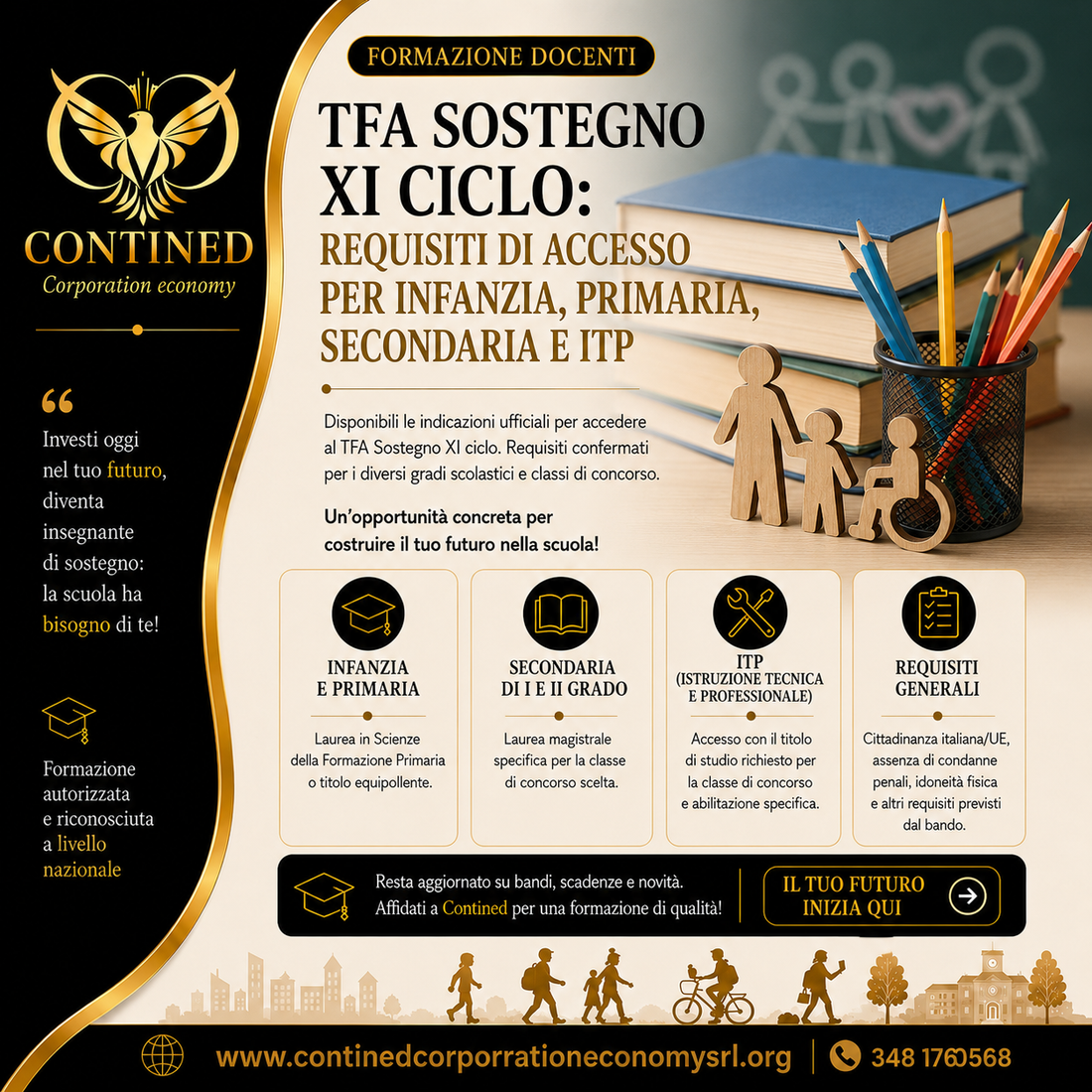 TFA Sostegno XI ciclo 2026: requisiti di accesso, prove e titoli richiesti