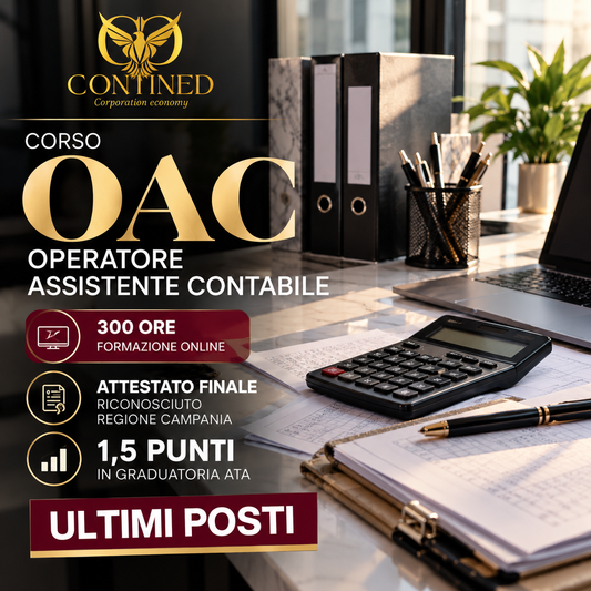 Corso OAC Online – Operatore Amministrativo Contabile | 300 Ore – Regione Campania