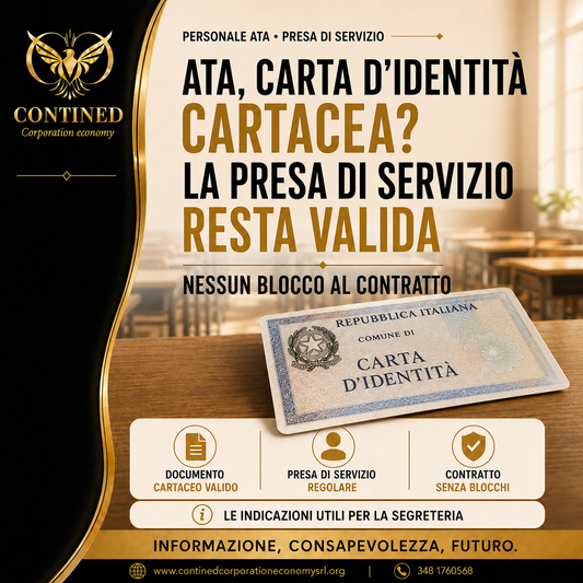Presa di servizio ATA con carta d’identità cartacea: nessun blocco al contratto