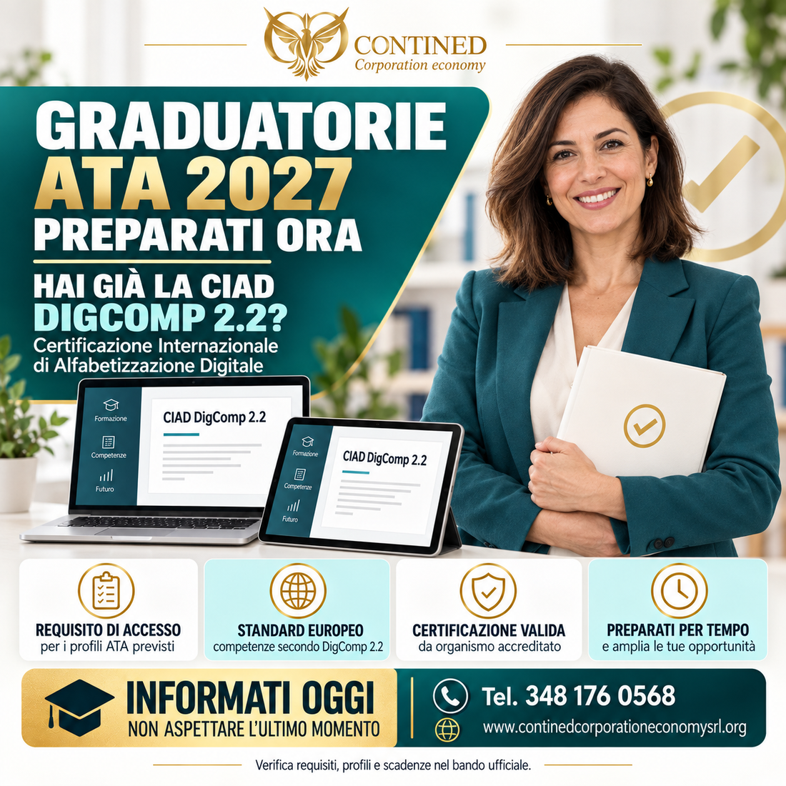 CIAD DigComp 2.2 e Graduatorie ATA 2027: preparati in anticipo