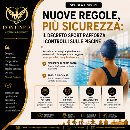 Decreto Sport 2026: nuove regole per le piscine e maggiori controlli sulla sicurezza