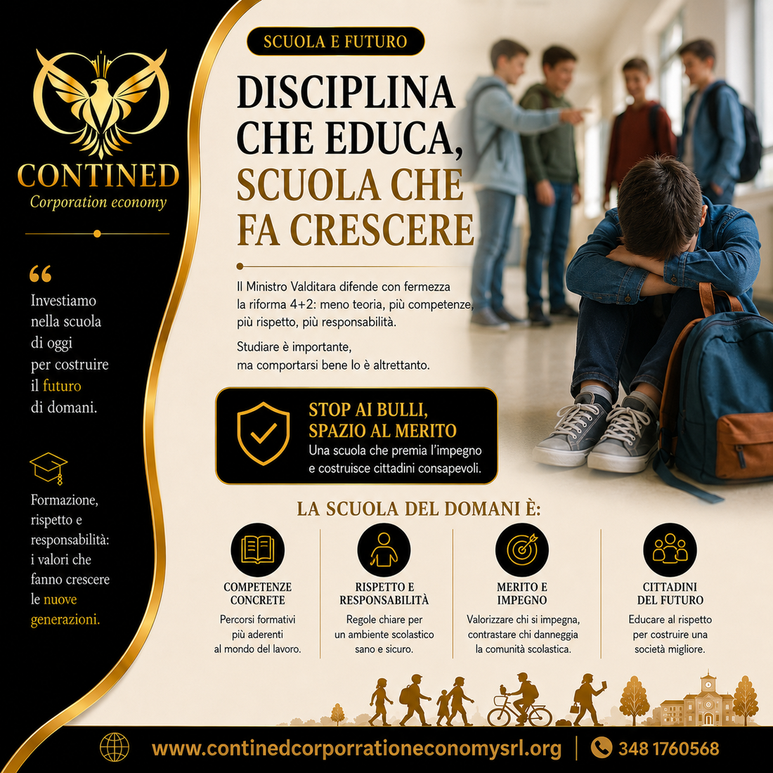 Riforma 4+2 e lotta al bullismo: le novità della scuola secondo il Ministro Valditara