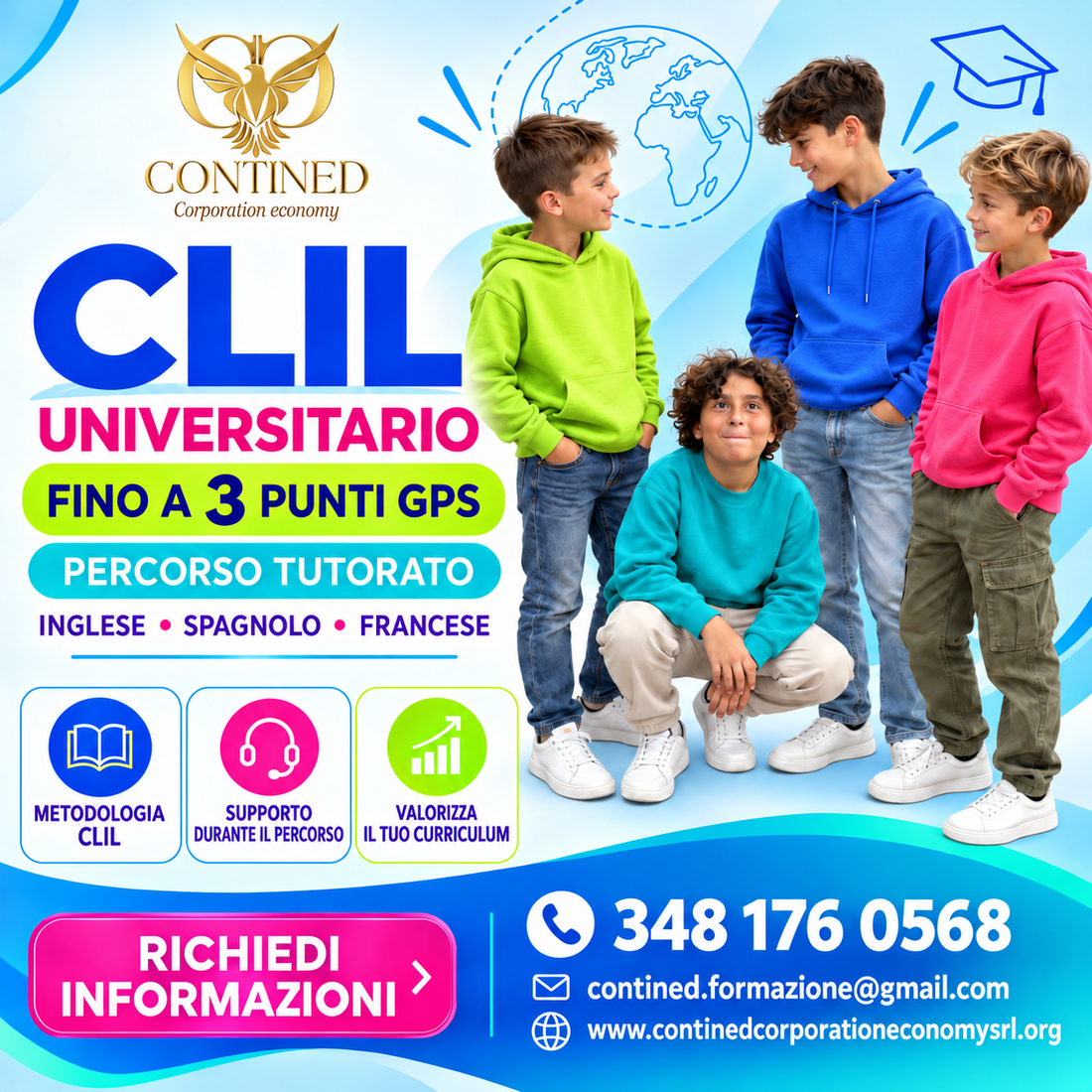 Corso Universitario CLIL 60 CFU – Fino a 3 punti nelle GPS