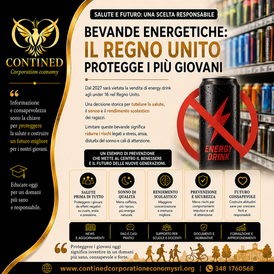 Stop agli energy drink per gli under 16 nel Regno Unito: dal 2027 scatta il divieto