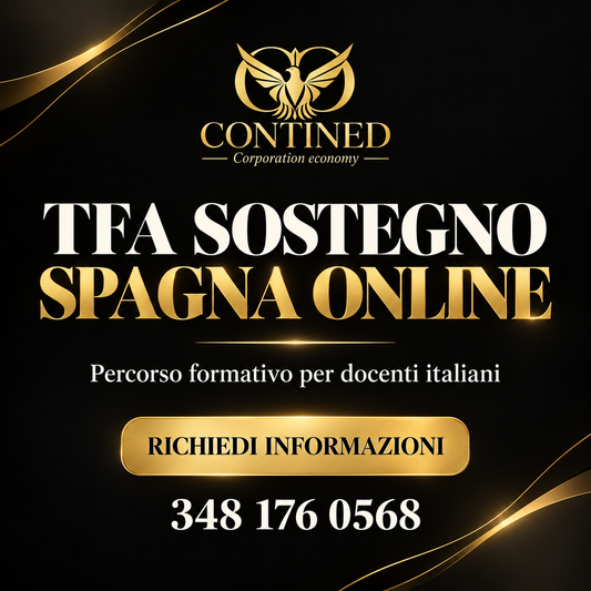 TFA Sostegno Spagna online, percorso formativo per docenti italiani con orientamento Contined