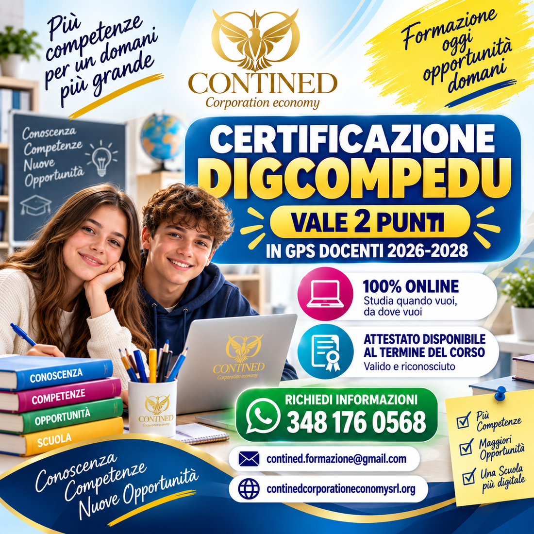 Certificazione DigCompEdu per Docenti – 2 Punti nelle Graduatorie GPS 2026-2028
