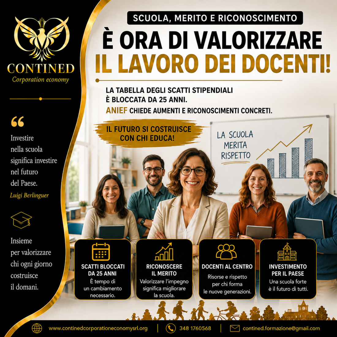 Scatti stipendiali scuola: ANIEF chiede aumenti e una riforma dopo 25 anni