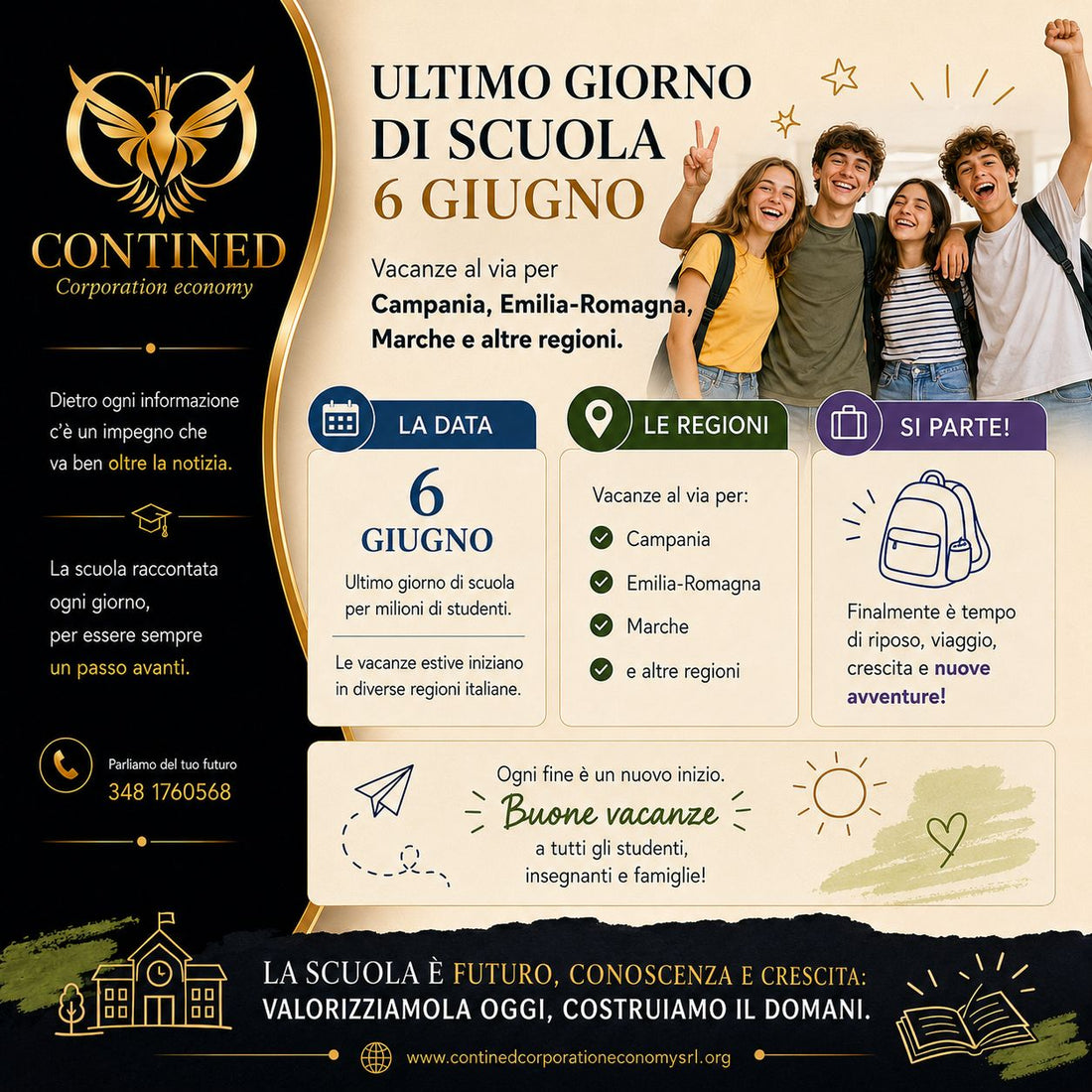 Ultimo giorno di scuola 2026: il 6 giugno si chiude l’anno scolastico in Campania, Emilia-Romagna, Marche e Veneto