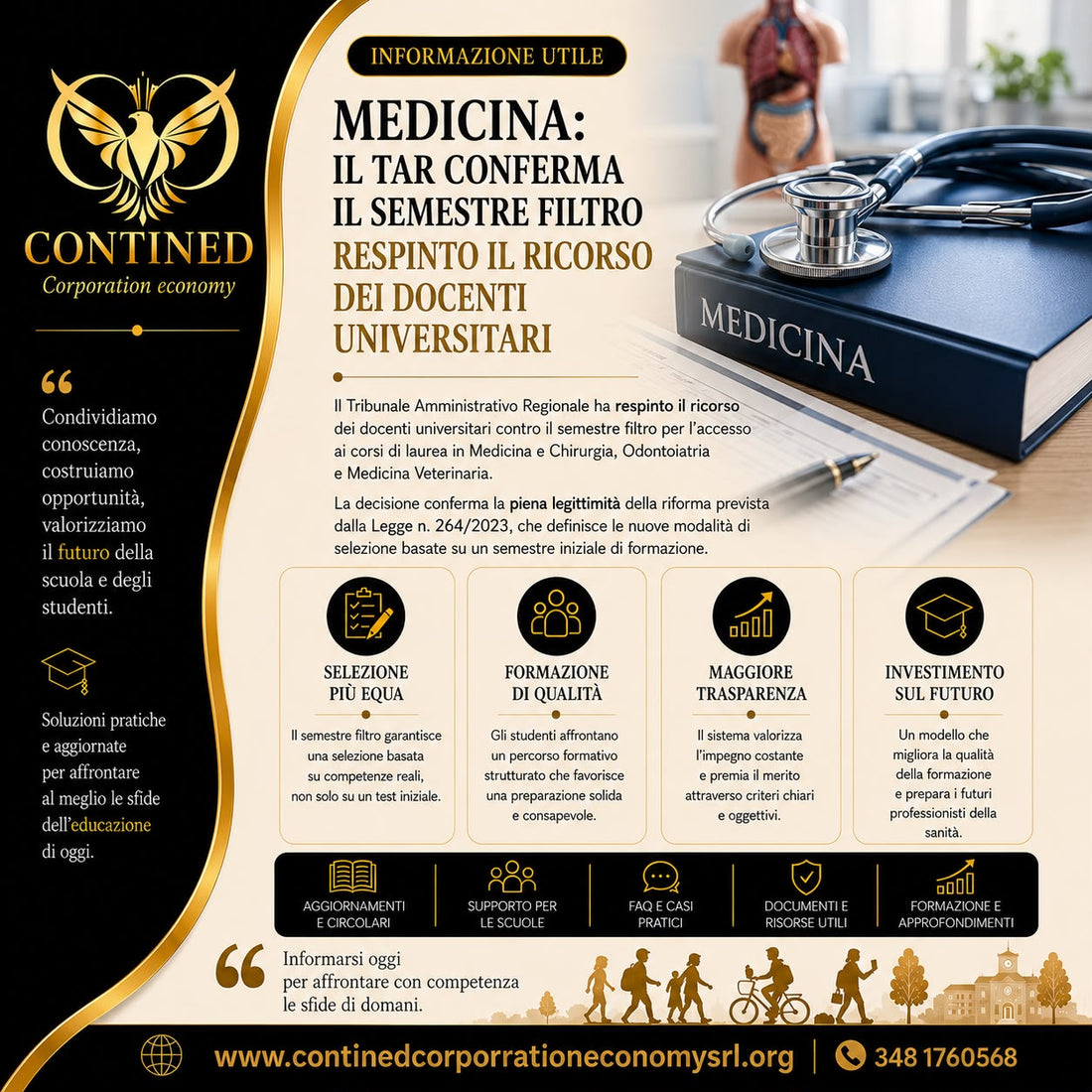 Medicina, il TAR conferma il semestre filtro: una svolta per l’accesso ai corsi di laurea