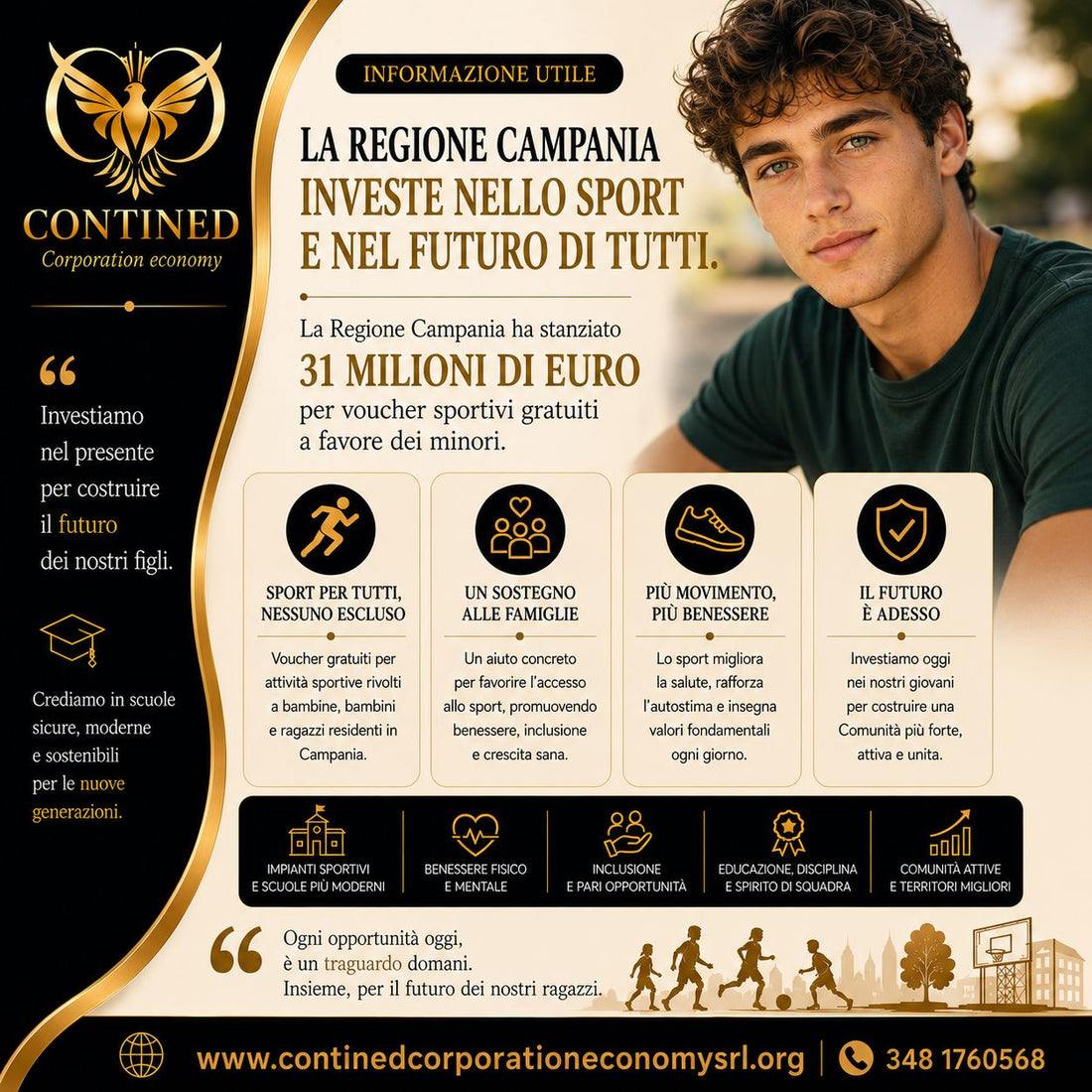 Regione Campania: 31 Milioni di Euro per Voucher Sportivi Gratuiti ai Giovani