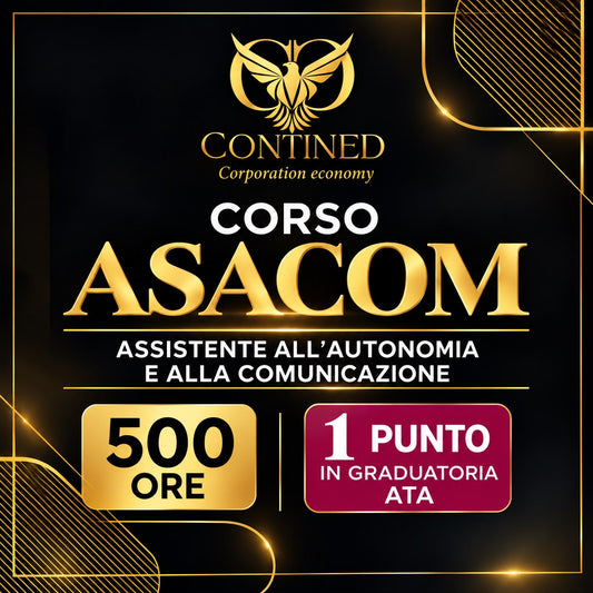 CORSO ASACOM – Assistente all’Autonomia e alla Comunicazione – 500 ore